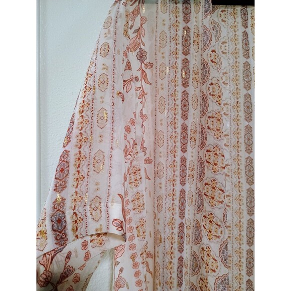 Gypsies & Moondust Boho Duster Fairy Paradise Gold Metallic Shine Kimono - Picture 4 of 7